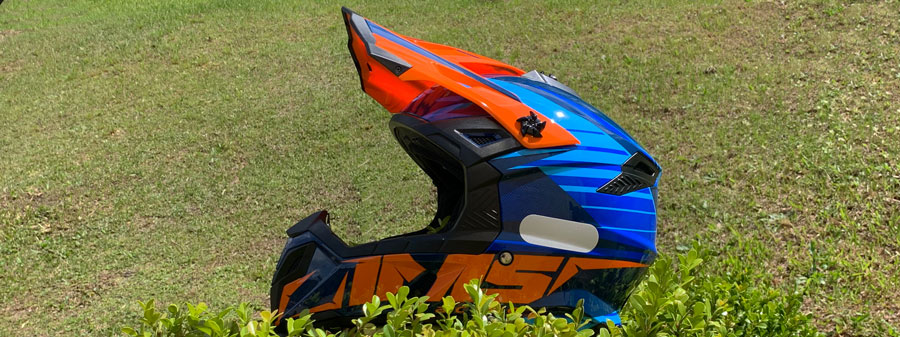 Capacete Ims Extreme Azul Laranja