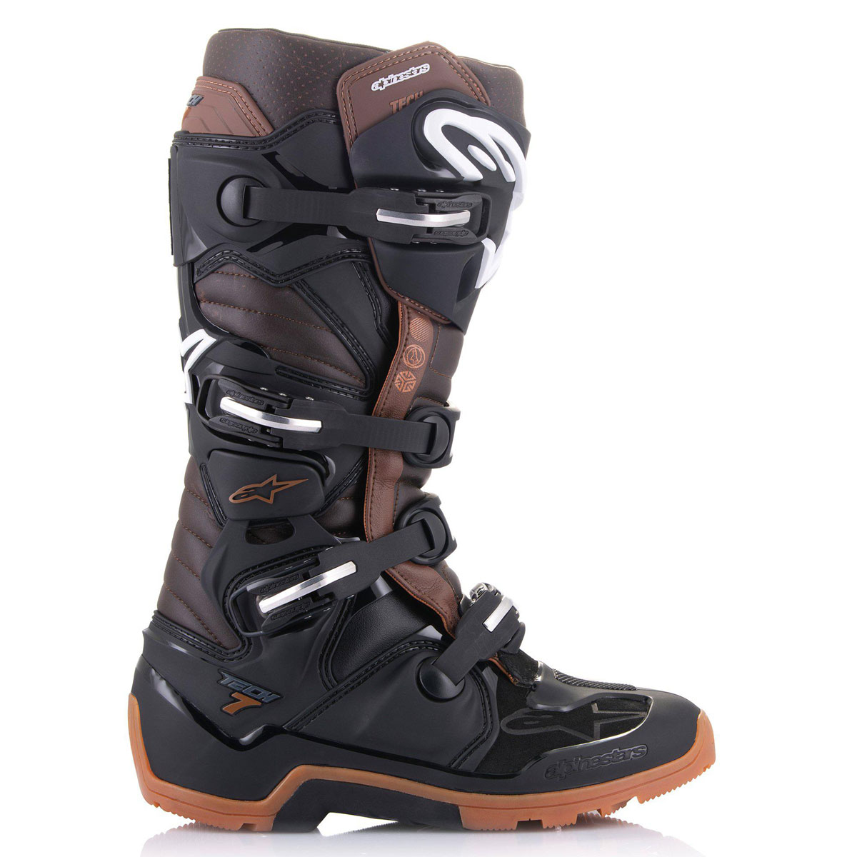 Bota Alpinestars Tech 7 Enduro Preto Marrom