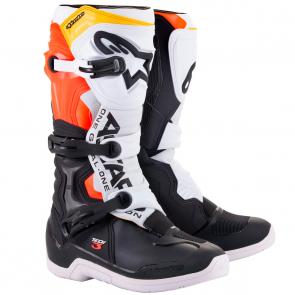 Bota Alpinestars Tech 3 - Branco/Preto/Vermelho