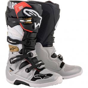 Bota Alpinestars Tech 7 - Preto/Prata/Branco