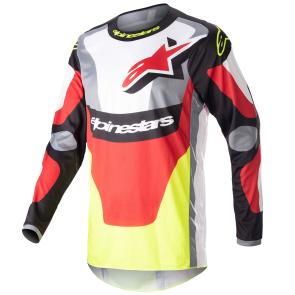 Camisa Alpinestars Fluid Agent 2023 Preto/Vermelho