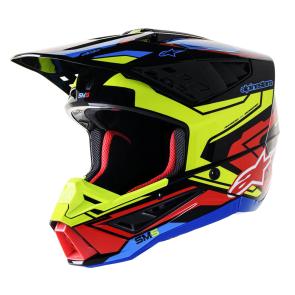 Capacete Alpinestars SM5 Action 2 Preto/Amarelo Flúor