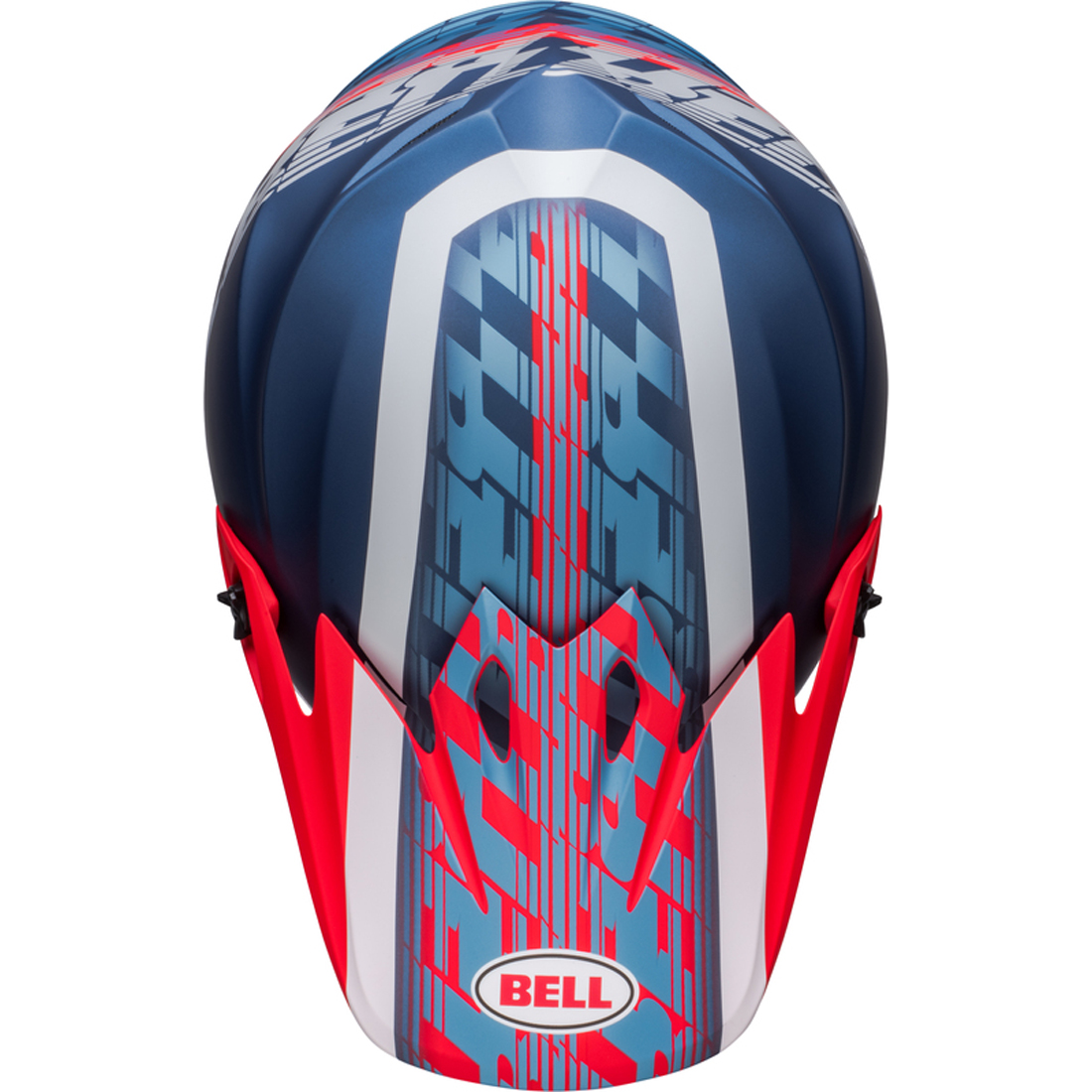 Capacete Bell Moto-9 Carbon Flex Vice Azul/Vermelho