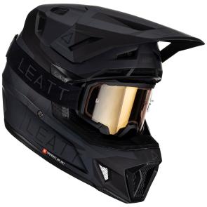 Capacete Leatt 7.5 Preto/Cinza BRINDE Óculos Leatt Velocity 4.5 Black Iriz