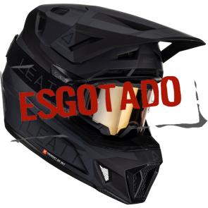 Capacete Leatt 7.5 Preto/Cinza BRINDE Óculos Leatt Velocity 4.5 Black Iriz