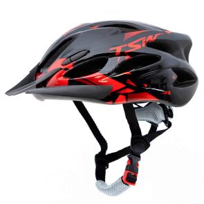  Capacete MTB TSW Raptor II Led Preto/Vermelho