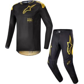 Kit Calça + Camisa Alpinestars Supertech Ward 2024 Preto/Amarelo