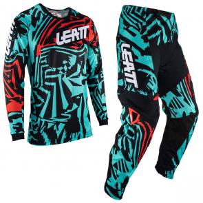 Kit Calça + Camisa Leatt 3.5 Ride Aqua/Preto