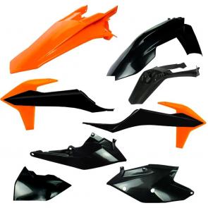 Kit Plástico AMX KTM EXC Duo Especial 17/19 Laranja/Preto com Porta Placa