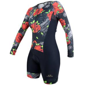 Macaquinho Manga Longa Feminino Marcio May Sport Red Roses