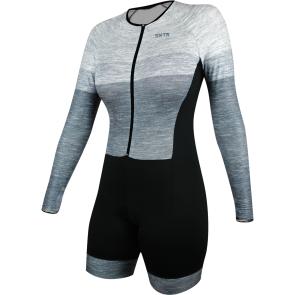 Macaquinho Manga Longa Feminino Sportxtreme Comfort Mescla Cinza