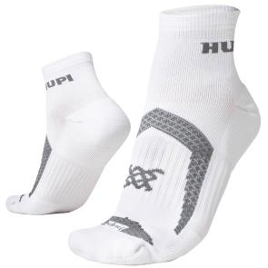 Meia Hupi Running Pro Prime Branco/Cinza LT