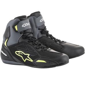 Tênis Alpinestars Faster 3 Drystar Preto/Cinza/Amarelo Flúor