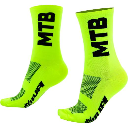 Meia Hupi MTB 2 Amarelo Flúor